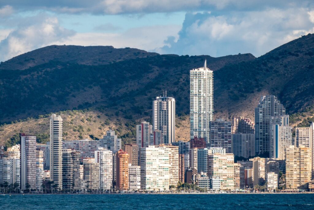 Benidorm skyline and Mediterranean coast on a private tour to Villajoyosa