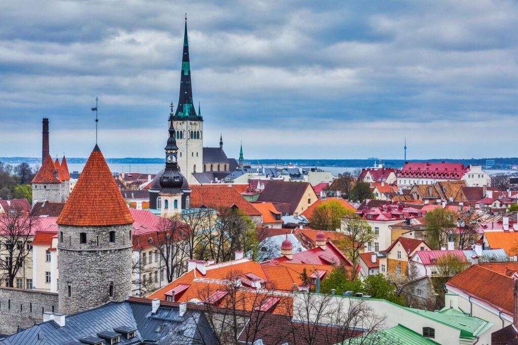 Medieval streets and towers of Tallinn