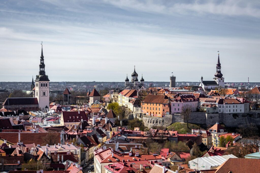 Panoramic view of Tallinn Old Town on a private sightseeing tour