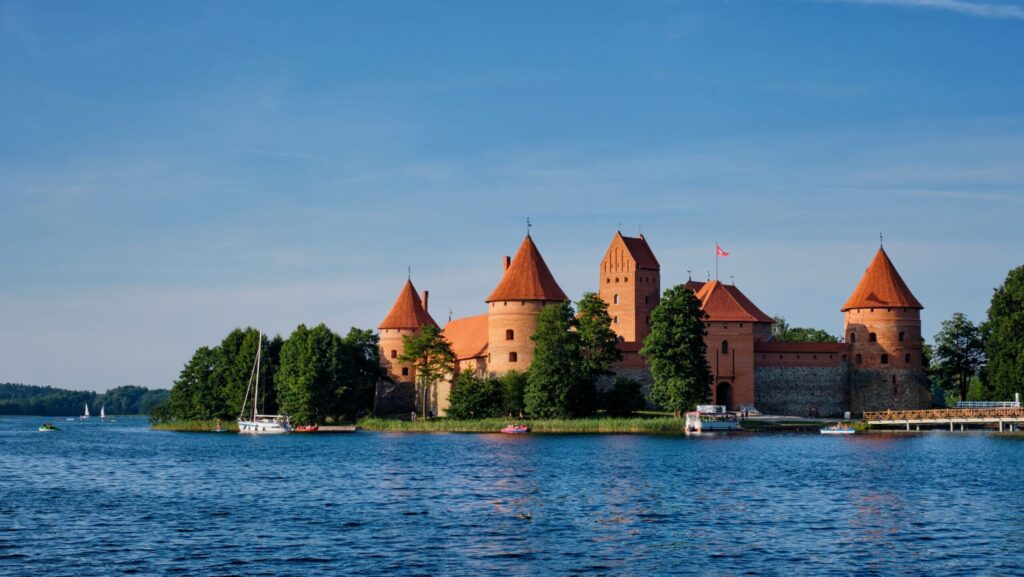 Trakai Island Castle on Lake Galvė in Lithuania
