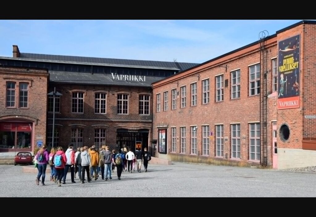 Museum Centre Vapriikki beside the Tammerkoski rapids in Tampere