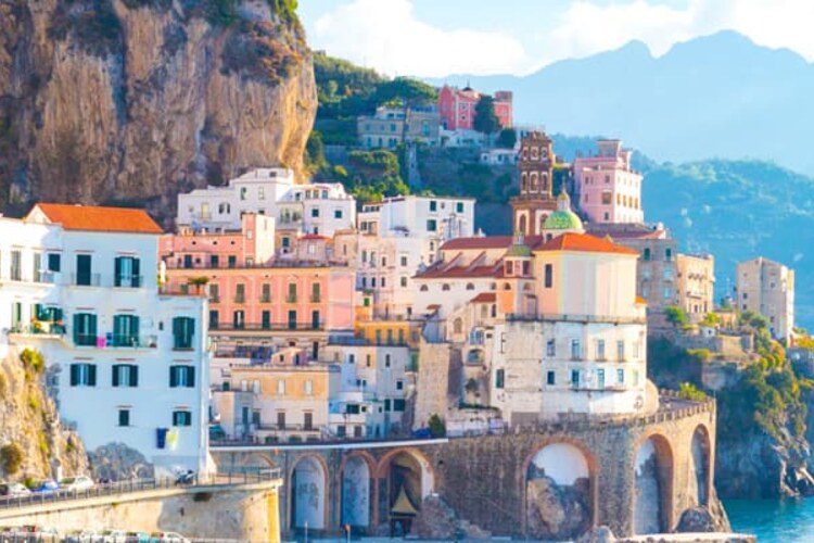 Colourful coastal towns on Italy’s Amalfi Coast.