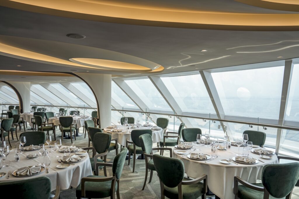 MSC Yacht Club restaurant aboard MSC World Europa