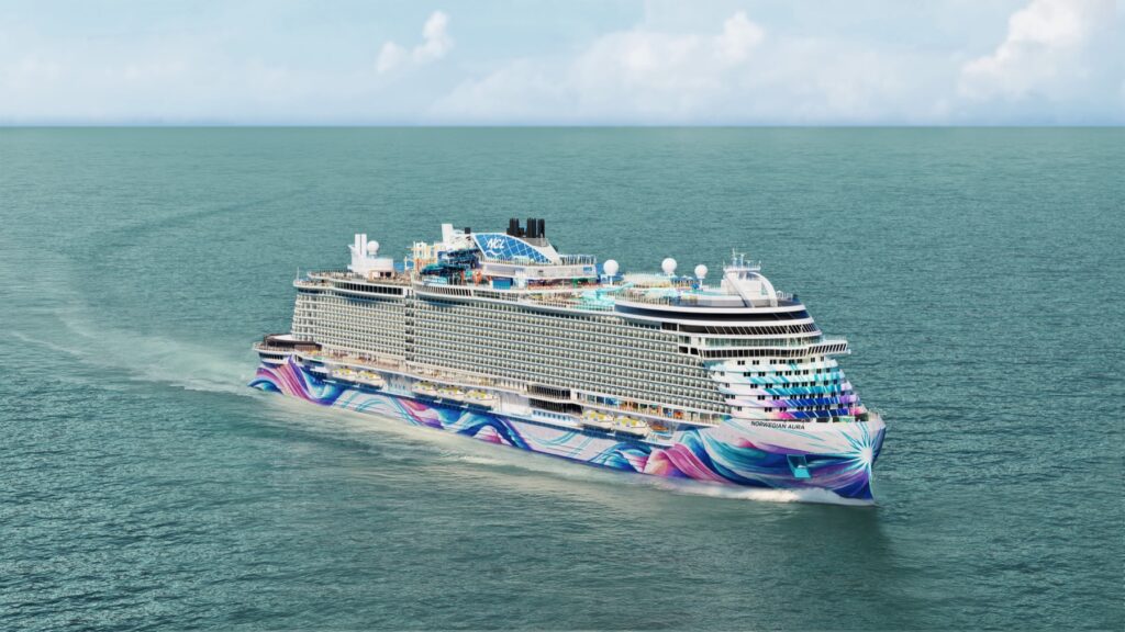 Norwegian Aura sailing at sea